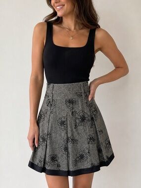Ali Miles frost black embroidered skirt.